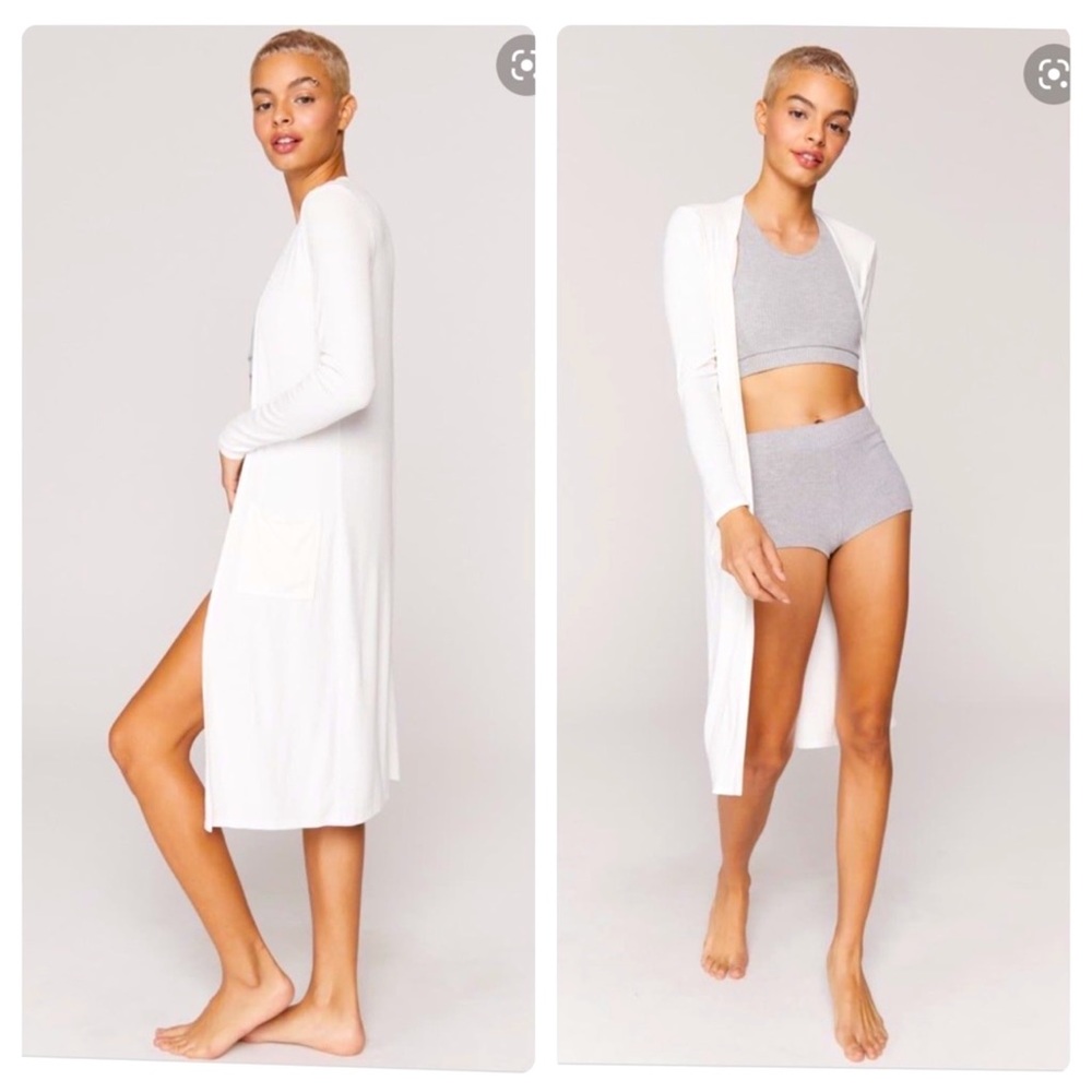 Spiritual Gangster Long Ribbed Cardigan
